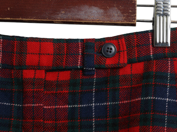 70s 80s USA製 ペンドルトン チェック ウール スラックス パンツ レディース S 程 古着 ヴィンテージ ノータック ストレート ライナー付き