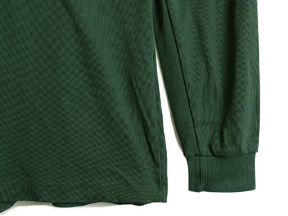 90s USA製 エディーバウアー タートルネック 長袖 Tシャツ ( メンズ L ) 古着 90年代 オールド Eddie Bauer ロンT スムース 緑 無地 白タグ