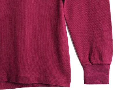 80s USA製 ■ エルエルビーン タートルネック 長袖 Tシャツ ( メンズ M 小さめ ) 80年代 ビンテージ ロンT LLBEAN 長袖Tシャツ 無地 エンジ