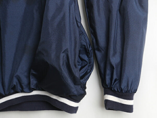 90s 希少サイズ S ■ リーボック 中綿入 プルオーバー ナイロン ジャケット ( メンズ ) 古着 90年代 ブルゾン Reebok 赤 紺 ビッグロゴ刺繍
