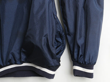 90s 希少サイズ S ■ リーボック 中綿入 プルオーバー ナイロン ジャケット ( メンズ ) 古着 90年代 ブルゾン Reebok 赤 紺 ビッグロゴ刺繍