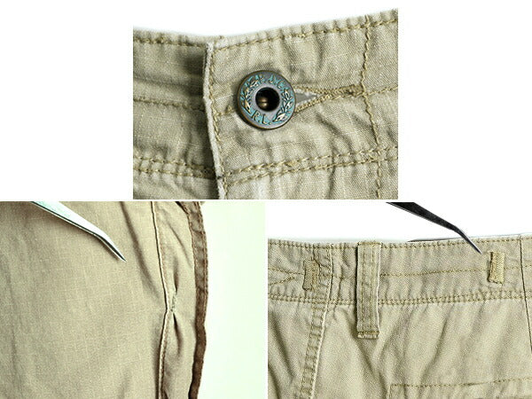 ■ ラルフローレン カーゴ ショートパンツ メンズ 34 / 古着 POLO JEANS ショーツ ポロ 短パン ミリタリー タイプ コットン リップストップ