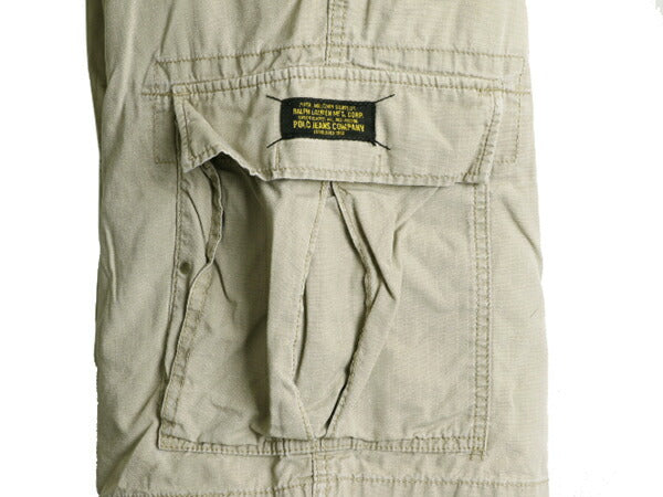 ■ ラルフローレン カーゴ ショートパンツ メンズ 34 / 古着 POLO JEANS ショーツ ポロ 短パン ミリタリー タイプ コットン リップストップ