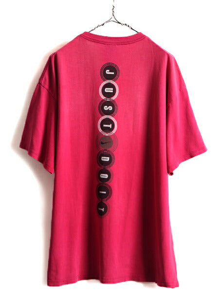 90s USA製 大きいサイズ XL ■ NIKE ナイキ ロゴ プリント 半袖 Tシャツ ( メンズ ) 古着 90年代 オールド ビッグシルエット ヘビーオンス