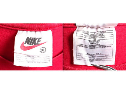 90s USA製 大きいサイズ XL ■ NIKE ナイキ ロゴ プリント 半袖 Tシャツ ( メンズ ) 古着 90年代 オールド ビッグシルエット ヘビーオンス