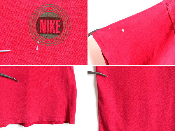 90s USA製 大きいサイズ XL ■ NIKE ナイキ ロゴ プリント 半袖 Tシャツ ( メンズ ) 古着 90年代 オールド ビッグシルエット ヘビーオンス