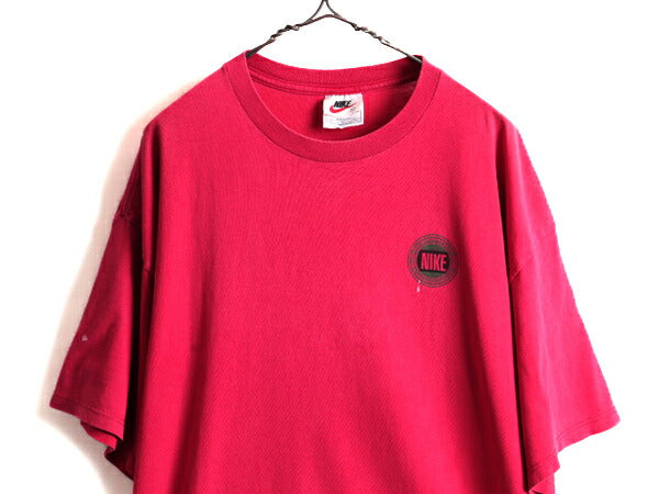 90s USA製 大きいサイズ XL ■ NIKE ナイキ ロゴ プリント 半袖 Tシャツ ( メンズ ) 古着 90年代 オールド ビッグシルエット ヘビーオンス