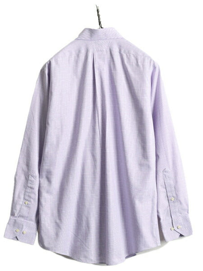■ ブルックスブラザーズ チェック 長袖 シャツ メンズ M 程/ BROOKS BROTHERS 346 長袖シャツ ビジネス ノーアイロン ワイシャツ スリム