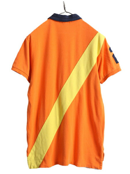 ■ ポロ ラルフローレン 鹿の子 半袖 ポロシャツ メンズ M / 古着 POLO ラガーシャツ ラグビーシャツ タイプ 半袖シャツ カスタムフィット