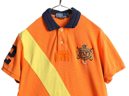 ■ ポロ ラルフローレン 鹿の子 半袖 ポロシャツ メンズ M / 古着 POLO ラガーシャツ ラグビーシャツ タイプ 半袖シャツ カスタムフィット