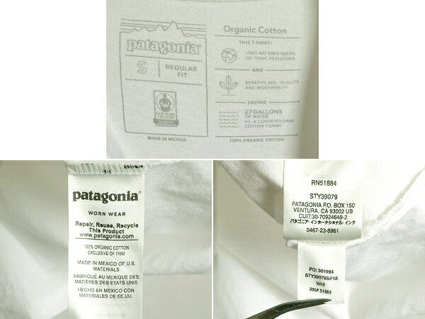 18年製 ■ パタゴニア プリント 半袖 Tシャツ レディース S 古着 Patagonia アウトドア オーガニック コットン P-6 フィッツロイ パステル