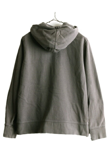 ノースフェイス プリント スウェット フード パーカー レディース L アウトドア The North Face トレーナー プルオーバー 灰 裏起毛 グレー