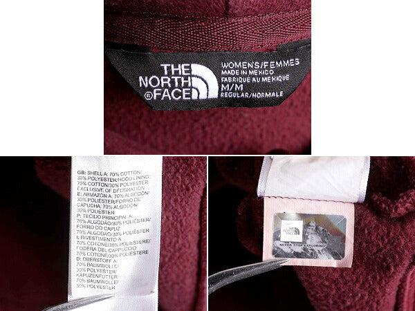 ノースフェイス プリント スウェット フード パーカー レディース M 古着 アウトドア The North Face トレーナー プルオーバー 裏起毛 薄手
