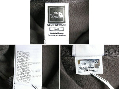 ノースフェイス プリント スウェット フード パーカー レディース M アウトドア The North Face トレーナー プルオーバー 裏起毛 グレー