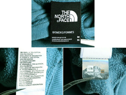 ノースフェイス プリント スウェット フード パーカー レディース M 古着 The North Face アウトドア トレーナー プルオーバー 裏起毛 薄手
