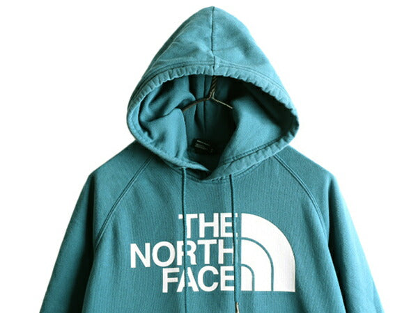ノースフェイス プリント スウェット フード パーカー レディース M 古着 The North Face アウトドア トレーナー プルオーバー 裏起毛 薄手