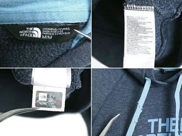 ノースフェイス プリント スウェット フード パーカー レディース M 古着 The North Face アウトドア トレーナー プルオーバー 裏起毛 薄手