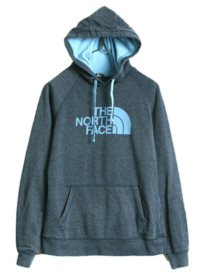 ノースフェイス プリント スウェット フード パーカー レディース M 古着 The North Face アウトドア トレーナー プルオーバー 裏起毛 薄手
