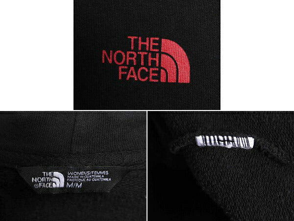 ノースフェイス 両面 プリント スウェット フード パーカー レディース M / The North Face アウトドア トレーナー プルオーバー ブラック