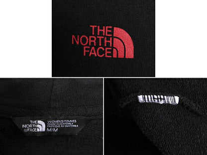 ノースフェイス 両面 プリント スウェット フード パーカー レディース M / The North Face アウトドア トレーナー プルオーバー ブラック