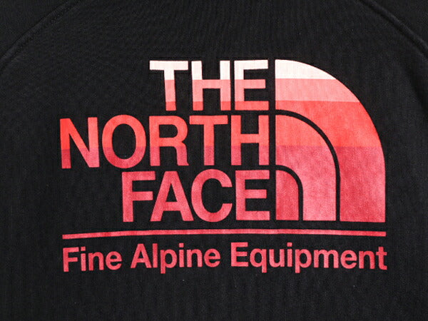 ノースフェイス 両面 プリント スウェット フード パーカー レディース M / The North Face アウトドア トレーナー プルオーバー ブラック