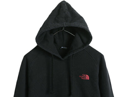 ノースフェイス 両面 プリント スウェット フード パーカー レディース M / The North Face アウトドア トレーナー プルオーバー ブラック
