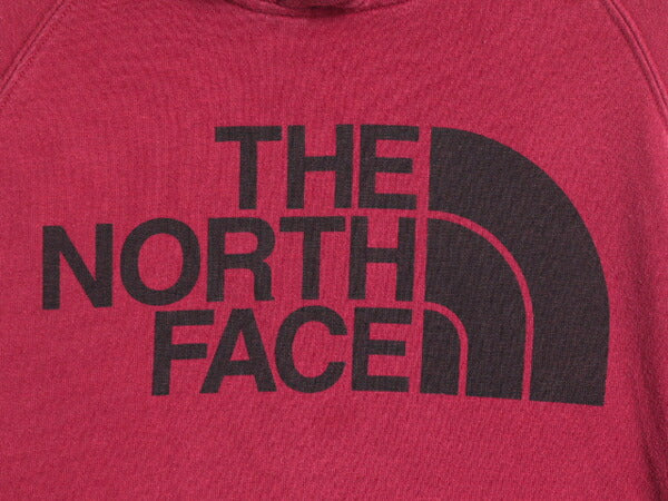 ノースフェイス プリント スウェット フード パーカー レディース XS アウトドア The North Face トレーナー プルオーバー 裏起毛 ボルドー