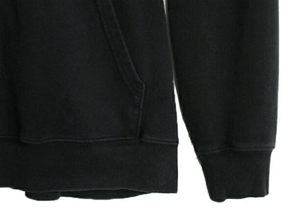 ノースフェイス プリント スウェット フード パーカー メンズ L The North Face アウトドア トレーナー プルオーバー 裏起毛 ブラック 薄手