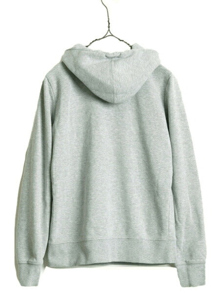 ノースフェイス プリント スウェット フード パーカー レディース S トレーナー The North Face アウトドア プルオーバー 裏起毛 グレー 杢