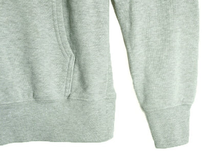 ノースフェイス プリント スウェット フード パーカー レディース S トレーナー The North Face アウトドア プルオーバー 裏起毛 グレー 杢