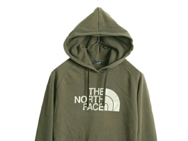 ノースフェイス プリント スウェット フード パーカー レディース XS / 古着 The North Face プルオーバー 裏起毛 トレーナー アウトドア