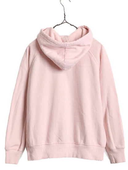 ノースフェイス プリント スウェット フード パーカー レディース S / The North Face トレーナー プルオーバー 裏起毛 アウトドア ピンク