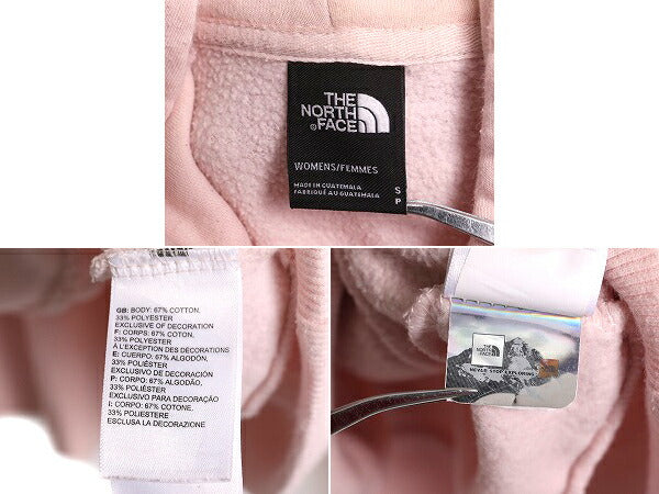 ノースフェイス プリント スウェット フード パーカー レディース S / The North Face トレーナー プルオーバー 裏起毛 アウトドア ピンク