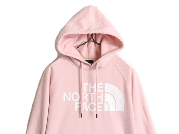 ノースフェイス プリント スウェット フード パーカー レディース S / The North Face トレーナー プルオーバー 裏起毛 アウトドア ピンク