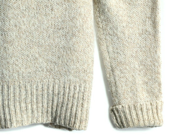 70s ウールリッチ ニット セーター メンズ XL 小さめ L 程 70年代 ヴィンテージ Woolrich ウール 無地 旧タグ 白タグ ナチュラル ベージュ