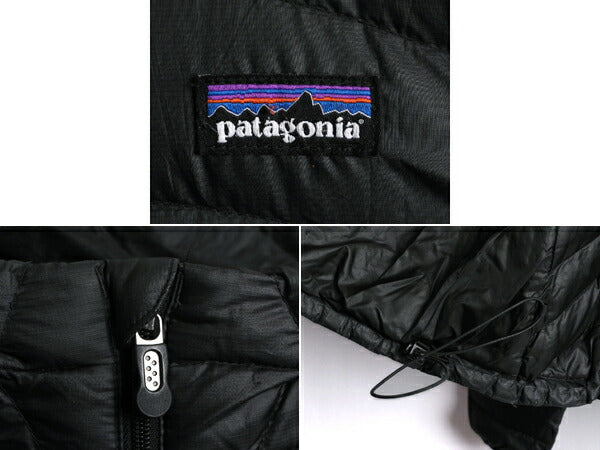 13年製 パタゴニア ダウン セーター レディース M 古着 Patagonia ナイロン ジャケット アウター ブルゾン アウトドア パッカブル ブラック
