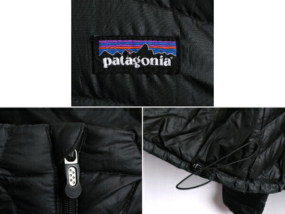 13年製 パタゴニア ダウン セーター レディース M 古着 Patagonia ナイロン ジャケット アウター ブルゾン アウトドア パッカブル ブラック