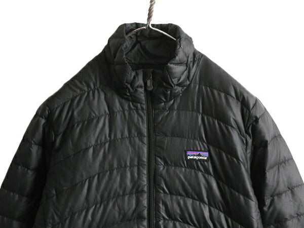 13年製 パタゴニア ダウン セーター レディース M 古着 Patagonia ナイロン ジャケット アウター ブルゾン アウトドア パッカブル ブラック