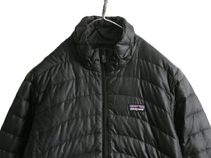 13年製 パタゴニア ダウン セーター レディース M 古着 Patagonia ナイロン ジャケット アウター ブルゾン アウトドア パッカブル ブラック