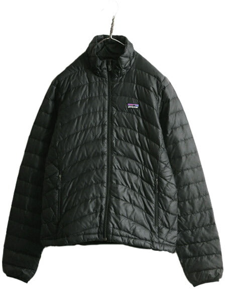 13年製 パタゴニア ダウン セーター レディース M 古着 Patagonia ナイロン ジャケット アウター ブルゾン アウトドア パッカブル ブラック