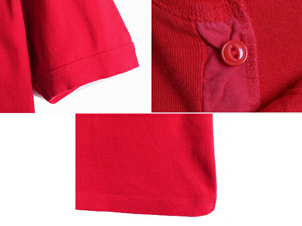 80s 90s USA製 ■ エルエルビーン ヘンリーネック 半袖 Tシャツ メンズ M / 80年代 90年代 LLBEAN オールド LLビーン ビンテージ 旧タグ 赤