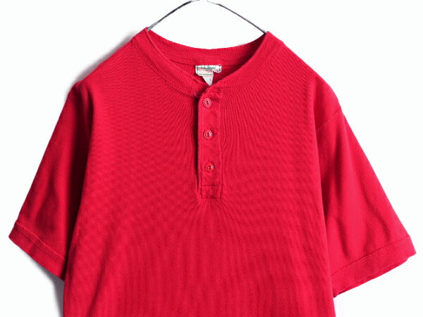 80s 90s USA製 ■ エルエルビーン ヘンリーネック 半袖 Tシャツ メンズ M / 80年代 90年代 LLBEAN オールド LLビーン ビンテージ 旧タグ 赤
