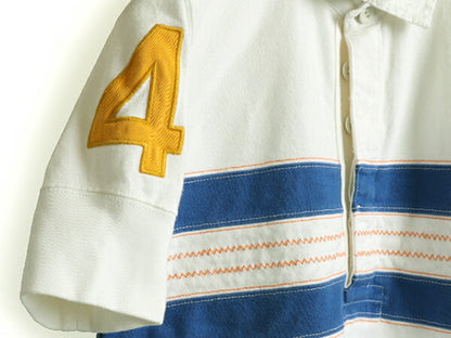 ■ RUGBY ラルフローレン ボーダー 半袖 ラガー シャツ レディース M メンズ S 程 POLO ラグビー ポロ ラガーシャツ ポロシャツ 半袖シャツ