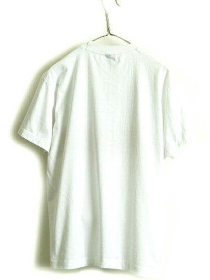 90s オールド USA製 ■ ジョーク プリント 半袖 Tシャツ ( メンズ レディース L ) 古着 90年代 プリントTシャツ シングルステッチ 白 白T