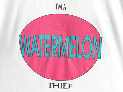 90s オールド USA製 ■ ジョーク プリント 半袖 Tシャツ ( メンズ レディース L ) 古着 90年代 プリントTシャツ シングルステッチ 白 白T
