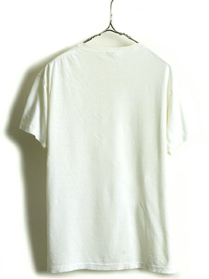 80s 90s USA製 ■ JOCKEY Vネック 無地 半袖 Tシャツ ( L メンズ 小さめ M ) 古着 80年代 90年代 ジョッキー シングルステッチ ホワイト 白