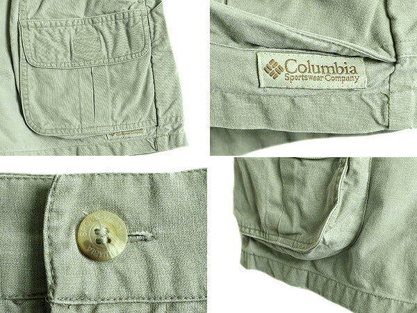 00s ■ コロンビア コットン カーゴ ショートパンツ レディース M 00年代 オールド アウトドア Columbia ショーツ 短パン ブッシュ ガイド