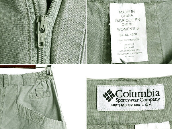 00s ■ コロンビア コットン カーゴ ショートパンツ レディース M 00年代 オールド アウトドア Columbia ショーツ 短パン ブッシュ ガイド
