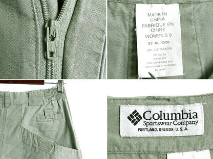 00s ■ コロンビア コットン カーゴ ショートパンツ レディース M 00年代 オールド アウトドア Columbia ショーツ 短パン ブッシュ ガイド