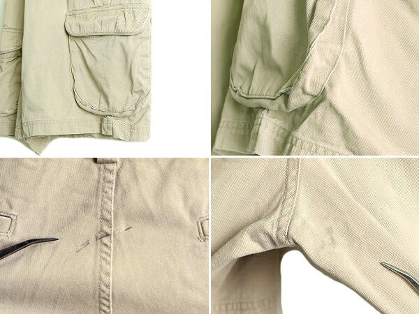 90s ポロ ラルフローレン カーゴ ショートパンツ メンズ 34 / 古着 POLO ショーツ 90年代 オールド コットン チノ 短パン 6ポケット カーキ